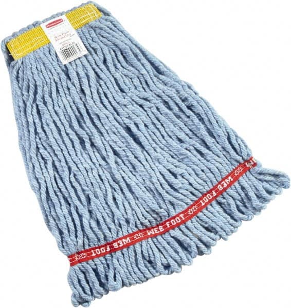 Rubbermaid - 1" Yellow Head Band, Small Blended Fiber Loop End Mop Head - 4 Ply, Side Loading Connection - Strong Tooling