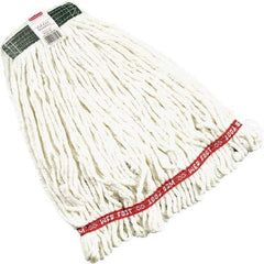 Rubbermaid - 1" Green Head Band, Medium Blended Fiber Loop End Mop Head - Side Loading Connection - Strong Tooling