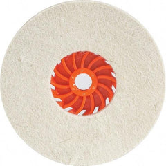 WALTER Surface Technologies - 5" Diam x 1/2" Thick Unmounted Buffing Wheel - Felt Cup Disc, 5/8-11 Arbor Hole, Hard Density - Strong Tooling