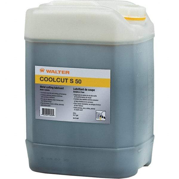 WALTER Surface Technologies - CoolCut, 20 L Bottle Cutting Fluid - Liquid, For Broaching, Drilling, Milling, Reaming, Sawing, Shearing, Tapping - Strong Tooling