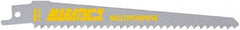 Irwin Blades - 6" Long, Bi-Metal Reciprocating Saw Blade - Straight Profile, 6 Fleam TPI, Toothed Edge, Tang Shank - Strong Tooling