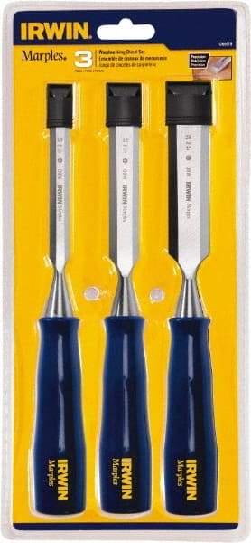 Irwin - 3 Piece Wood Chisel Set - Polypropylene, Sizes Included 1/2 to 1" - Strong Tooling