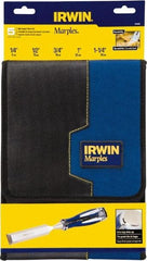 Irwin - 5 Piece Wood Chisel Set - Acetate, Sizes Included 1/4 to 1-1/4" - Strong Tooling