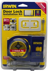 Irwin Blades - 7 Piece, 2-3/8" to 2-3/4" Saw Diam, Door-Lock Installation Hole Saw Kit - Bi-Metal, Includes 2 Hole Saws - Strong Tooling