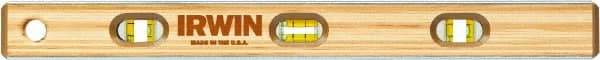 Irwin - 24" Long 6 Vial Box Beam Level - Hardwood, Brown, 2 Level & 4 Plumb Vials - Strong Tooling