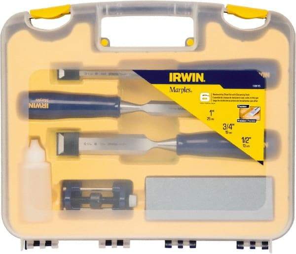 Irwin - 6 Piece Wood Chisel Set - Polypropylene, Sizes Included 1/2 to 1" - Strong Tooling