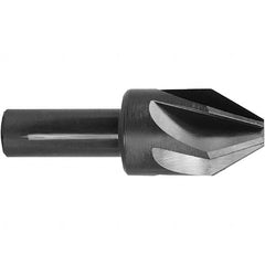 3/8″ Head Diam, 1/4″ Shank Diam, 6 Flute 90° High Speed Steel Countersink Oxide Finish, 2″ OAL, Single End, Straight Shank, Right Hand Cut