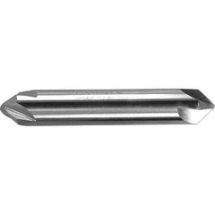 3/8″ Head Diam, 3/8″ Shank Diam, 4 Flute 120° High Speed Steel Countersink Bright Finish, 2-1/2″ OAL, Double End, Straight Shank, Right Hand Cut