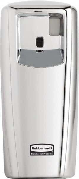 Rubbermaid - 0.019 Cu Ft Coverage, Chrome Metered Aerosol Dispenser - D Battery Required - Strong Tooling