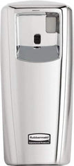 Rubbermaid - 0.019 Cu Ft Coverage, Chrome Metered Aerosol Dispenser - D Battery Required - Strong Tooling