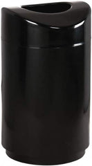 Rubbermaid - 30 Gal Black Round Decorative Waste Receptacle With Top - Metal, 851mm High - Strong Tooling