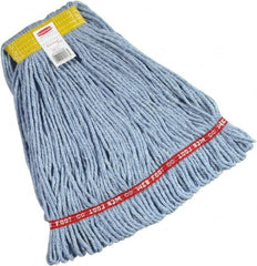 Rubbermaid - 1" Yellow Head Band, Small Blended Fiber Loop End Mop Head - Side Loading Connection - Strong Tooling