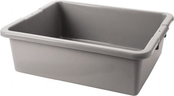 Rubbermaid - 4.6 Gal, Gray Polyethylene Tote Container - Nesting, 20" Long x 15" Wide x 5" High - Strong Tooling