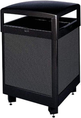 Rubbermaid - 38 Gal Black Square Decorative Waste Receptacle With Top - Steel, 40" High x 660.4mm Long x 26" Wide - Strong Tooling