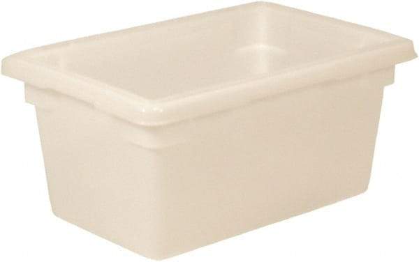 Rubbermaid - Rectangular, White Polyethylene Food Tote Box - 9" High x 12" Wide x 18" Long, with Snap-On Lid - Strong Tooling