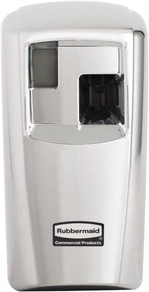 Rubbermaid - 0.012 Cu Ft Coverage, Chrome Metered Aerosol Dispenser - C Battery Required - Strong Tooling