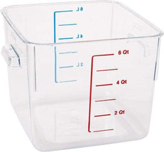 Rubbermaid - Square, Clear Polycarbonate Food Storage Container - 6.9" High x 8.8" Wide x 8.8" Long - Strong Tooling