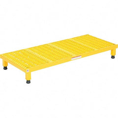 Vestil - 5" High x 19" Wide x 48" Deep, Yellow Step Stand - Steel, 500 Lb Capacity - Strong Tooling