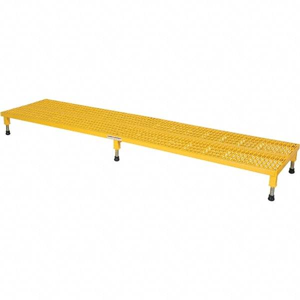 Vestil - 5" High x 24" Wide x 96" Deep, Yellow Step Stand - Steel, 500 Lb Capacity - Strong Tooling