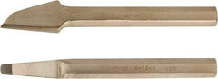 Ampco - 8" OAL x 3/8" Blade Width Nonsparking Groove Chisel - 3/8" Tip - Strong Tooling