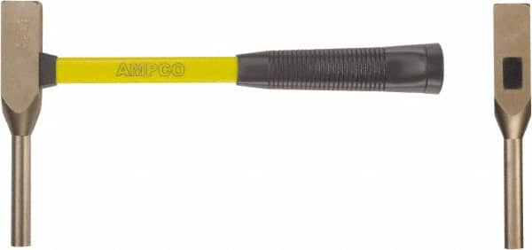 Ampco - Nonsparking Backing Out Hammer - 14" OAL, 14" Long Fiberglass Handle, 1/2" Face Diam - Strong Tooling