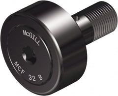 McGill - 80mm Roller Diam x 35mm Width, 30mm Stud Diam x 63mm Length, Crowned Sealed Stud Cam Follower with Hex - Steel, 32mm Thread Length, M30x1.5 Thread, 100mm OAL, 14,420 Lb Dynamic Cap, 22,999 Lb Static Cap - Strong Tooling