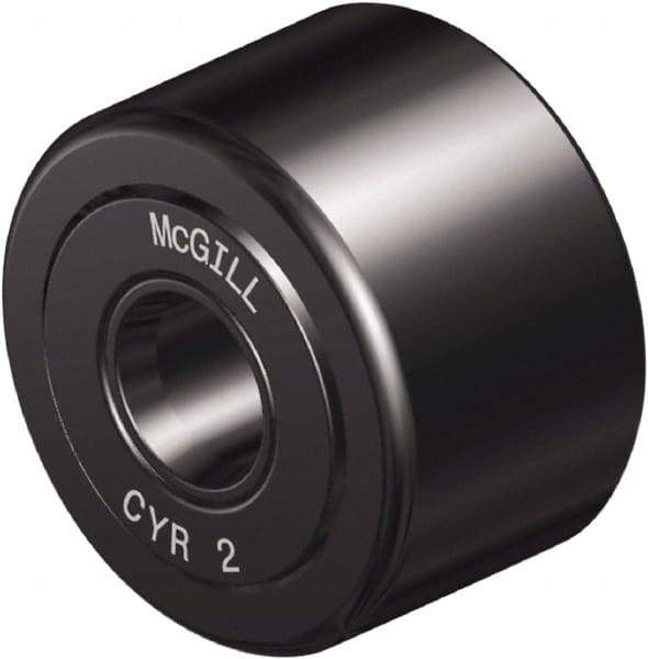 McGill - 1/4" Bore, 7/8" Roller Diam x 1/2" Roller Width, Steel Yoke Cam Follower - 1,660 Lb Dynamic Load Capacity, 9/16" Overall Width - Strong Tooling