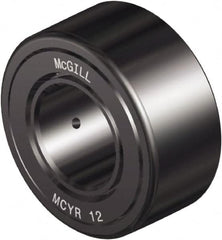 McGill - 20mm Bore, 47mm Roller Diam x 24mm Width, Steel Crowned Yoke Roller - 5,776 Lb Dynamic Load Capacity, 25mm Overall Width - Strong Tooling