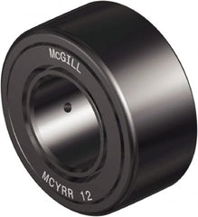 McGill - 40mm Bore, 80mm Roller Diam x 35mm Width, Steel Crowned Sealed Yoke Roller - 9,326 Lb Dynamic Load Capacity, 32mm Overall Width - Strong Tooling