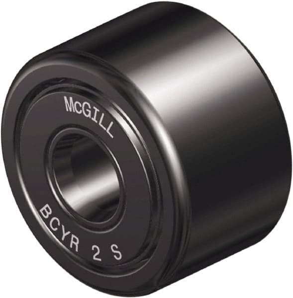 McGill - 3/8" Bore, 1-1/4" Roller Diam x 3/4" Roller Width, Steel Sealed Self-Lubricating Yoke Cam Follower with Nonmetallic Bushing - 0.81" Overall Width - Strong Tooling