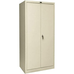 Hallowell - 4 Shelf Combination Storage Cabinet - Steel, 36" Wide x 24" Deep x 72" High, Tan - Strong Tooling