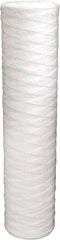 Value Collection - 4-1/2" OD, 50µ, Polypropylene String-Wound Cartridge Filter - 20" Long, Reduces Dirt & Rust - Strong Tooling