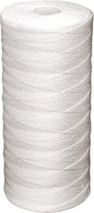 Value Collection - 4-1/2" OD, 25µ, Polypropylene String-Wound Cartridge Filter - 20" Long, Reduces Sediments - Strong Tooling