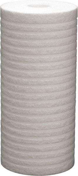 Value Collection - 4-3/8" OD, 25µ, Polypropylene Melt Blown-Thermal Bonded Cartridge Filter - 9-7/8" Long, Reduces Dirt & Rust - Strong Tooling