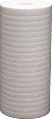 Value Collection - 4-3/8" OD, 5µ, Polypropylene Melt Blown-Thermal Bonded Cartridge Filter - 9-7/8" Long, Reduces Dirt & Rust - Strong Tooling