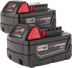 Milwaukee Tool - 18 Volt Lithium-Ion Power Tool Battery - 3 Ahr Capacity, 1 hr Charge Time, Series M18 XC RED - Strong Tooling