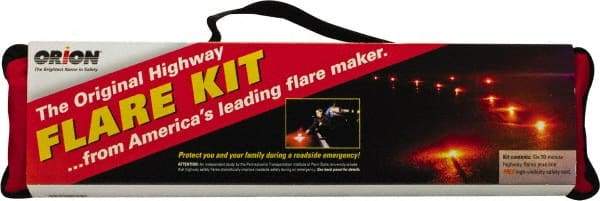 ORION Safety - 7 Piece, Emergency Roadside Safety Kit - Six 30 Minute Flares, Safety Vest - Strong Tooling