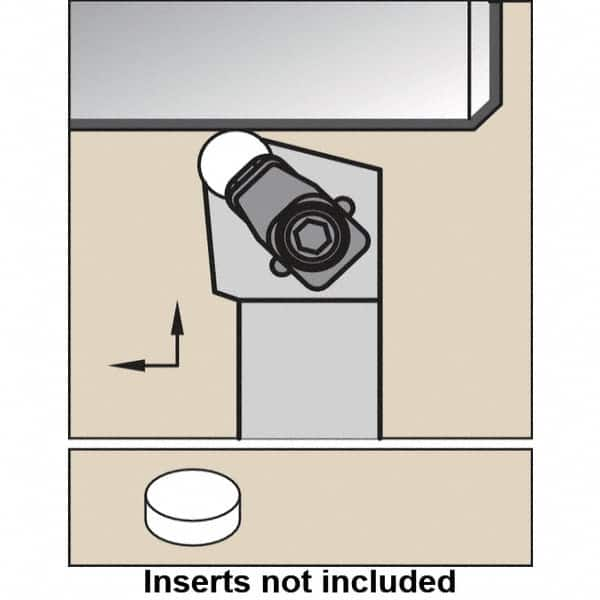 Kennametal - CRSN, Right Hand Cut, 0° Lead Angle, 32mm Shank Height x 25mm Shank Width, Negative Rake Indexable Turning Toolholder - 170mm OAL, RN.N 120700 Insert Compatibility, Series CRSN - Strong Tooling