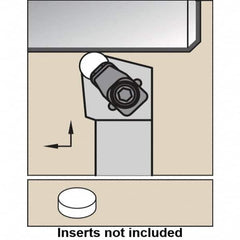 Kennametal - CRSN, Right Hand Cut, 45° Lead Angle, 25mm Shank Height x 25mm Shank Width, Negative Rake Indexable Turning Toolholder - 150mm OAL, RN.N 120700 Insert Compatibility, Series CRSN - Strong Tooling