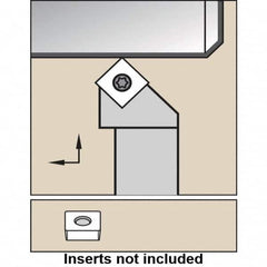 Kennametal - SSSC, Right Hand Cut, 45° Lead Angle, 16mm Shank Height x 16mm Shank Width, Neutral Rake Indexable Turning Toolholder - 100mm OAL, SC..120408 Insert Compatibility, Series SSSC - Strong Tooling