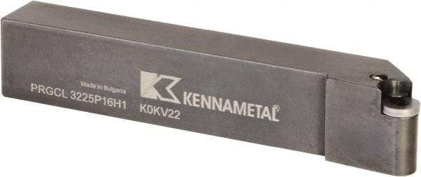 Kennametal - PRGC, Left Hand Cut, 0° Lead Angle, 32mm Shank Height x 25mm Shank Width, Neutral Rake Indexable Turning Toolholder - 170mm OAL, RC..1606M0 Insert Compatibility, Series Fix-Perfect - Strong Tooling