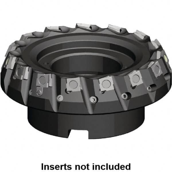 Kennametal - 80mm Cut Diam, 27mm Arbor Hole, 5.9mm Max Depth of Cut, 20° Indexable Chamfer & Angle Face Mill - 6 Inserts, SPHX 1205... Insert, Right Hand Cut, 6 Flutes, Series Fix-Perfect - Strong Tooling