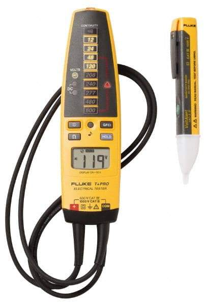 Fluke - 1 Piece, Test Lead Set - 600 Volt Max, LCD Display - Strong Tooling