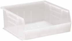 Quantum Storage - 50 Lb. Load Capacity, 10-7/8" Deep, Clear Polypropylene Hopper Stacking Bin - 5" High x 11" Wide x 10-7/8" Long - Strong Tooling