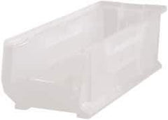 Quantum Storage - 125 Lb. Load Capacity, 23-7/8" Deep, Clear Polypropylene Hopper Stacking Bin - 9" High x 8-1/4" Wide x 23-7/8" Long - Strong Tooling