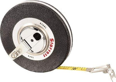 Starrett - 50' x 3/8" Yellow Blade Tape Measure - 1/8" Graduation, L5 Graduation Style, Black Case - Strong Tooling