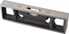 Starrett - 6" Long, 0.08" Graduation Sensitivity per 10", 3 Vials, Bench Level - Cast Iron - Strong Tooling