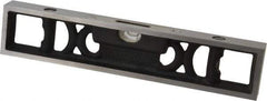 Starrett - 9" Long, 0.08" Graduation Sensitivity per 10", 3 Vials, Bench Level - Cast Iron - Strong Tooling