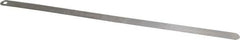 Starrett - 0.08mm Thick x 1/2 Inch Wide x 300mm Leaf Length, Parallel Feeler Gage - Tempered Steel - Strong Tooling