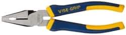 Irwin - 8" OAL, 1-3/8" Jaw Length x 1-1/4" Jaw Width, Combination Pliers - Combination Jaw, ProTouch Handles - Strong Tooling